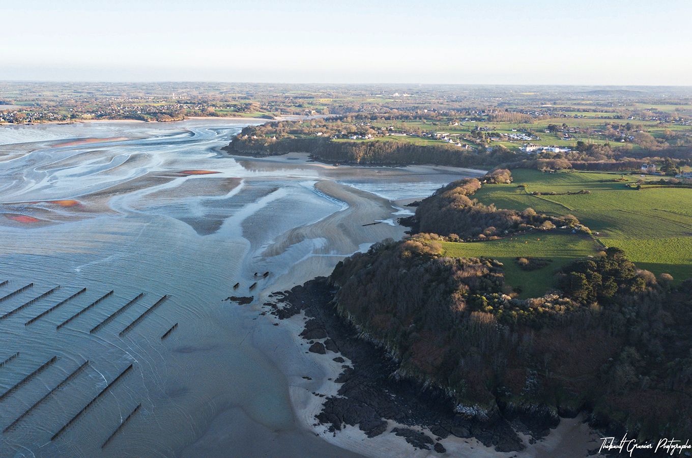 Photo drone plage Normandie